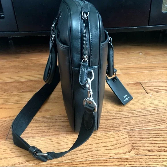 Ralph Lauren Smooth Leather Commuter Bag
Men's Black Leather Briefcase NWT - Picture 9 of 13